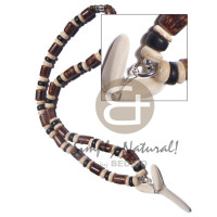 bone shark tooth pendant in 7 8mm coco pklt bleach black and sig