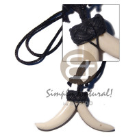 imitation wild boar fang in adjustable wax
