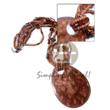 4 rows 2 3mm coco pklt natural with laminated shell beads accent and 