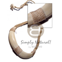 imitation horn in macrame choker