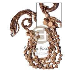 5 layers 7 8mm coco natural tiger in graduated rows in 2 coco tiger