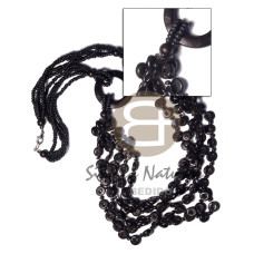5 layers 7 8mm coco black in graduated rows in 2 coco tiger 40mm