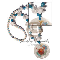 4 5mm coco pklt bleached white with white rose blue corals combination