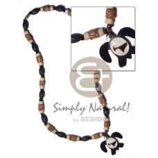 mahogany wood beads in black 4 5mm coco pklt bleached white with 