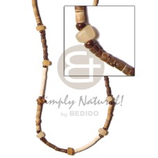 2 3 coco heishe combination with horn amber