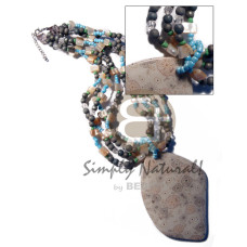 eclectic fusion collection  4 layers brownlip nuggets 6mm oliv