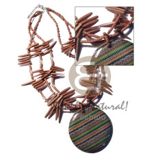 eclectic fusion collection  3 layers coco heishe natural 1 in. c