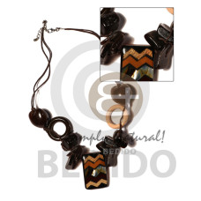 w=30mmxl=45mm thickness 8m= rectangular resin pendant inlaid with mop shell with wooden backing  kuku
