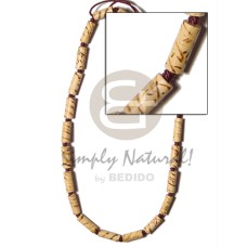 bamboo macramie with splashing wood burning
