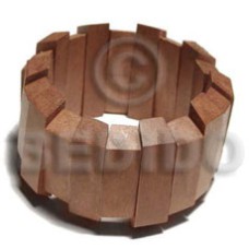 40mmx10mm natural wood elastic bangle in matte
