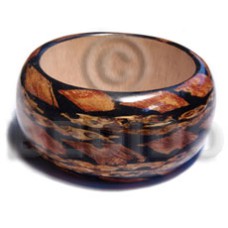 h=40mm thickness=13mm inner diameter=65mm bangle natural wood