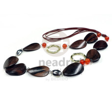 twisted camagong tiger ebony hardwood in soutache cords with accents  36in