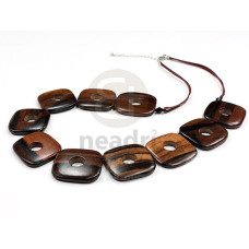 square camagong tiger ebony hardwood with accents  24in