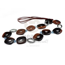 camagong tiger ebony hardwood square ebony in soutache cords with accent  36in