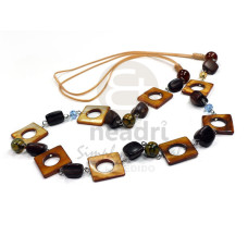 looped laminated square kabibe shells with camagong tiger ebony hardwood combination and accents in soutache