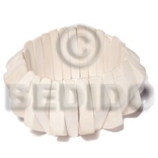 45mmx15mm triangle buffed natural white wood elastic