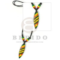 wooden surfboard rasta in adjustable wax cord / surfer