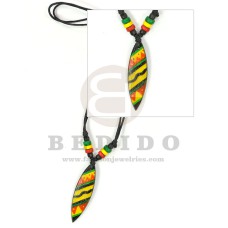 wooden surfboard rasta in adjustable wax cord / surfer
