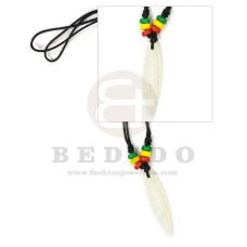 wooden surfboard rasta in adjustable wax cord / surfer