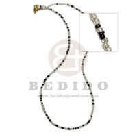 black and clear 2-3mm acrylic beads 23 inches length reading glasses necklace