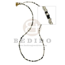 black and clear 2-3mm acrylic beads 23 inches length reading glasses necklace