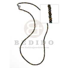 metallic tones 2-3mm acrylic beads 23 inches length reading glasses necklace