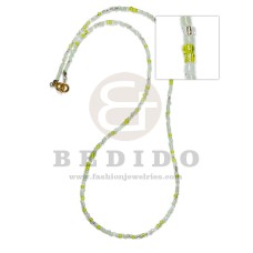 green tones alternates 2-3mm acrylic beads 23 inches length reading glasses necklace