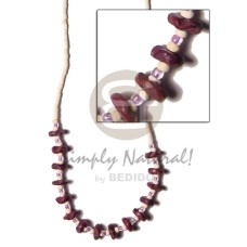 2 3mm coco pokalet with wine colored coco
