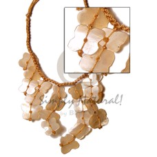 tan macramie with dyed dangling hammershell cleopatra