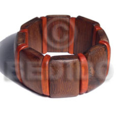 30mmx20mm robles wood elastic bangle with natural