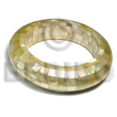 chunky bangle golden yellow hammershell blocking back
