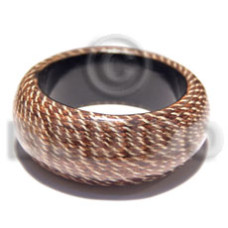 chunky wooden bangle with laminated jute