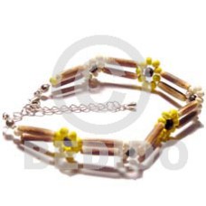 2 rows sig id wood tube with yellowithbleached