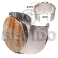 haute hippie 48mmx35mm metal cuff bangle with
