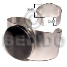 haute hippie 35mmx23mm metal cuff bangle with