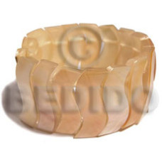 elastic mother of pearl shell (MOP) .5in with clear resin backing