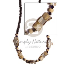 2 3 mm coco heishe black with brown