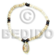 4 5mm coco nat bleached with dangling sigay elastic