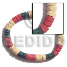 7 8mm coco pklt matte green red bleach combination elastic