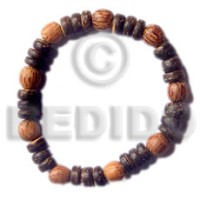 elastic 7 8mm coco pokalet with palmwood