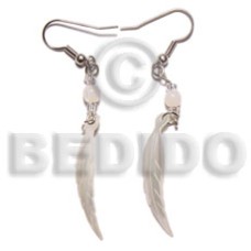 dangling 10x40mm hammershell leaf and shell beads