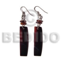 dangling 40x10mm black tab bar with horn