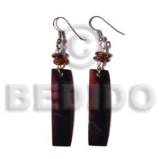 dangling 40x10mm black tab bar with horn