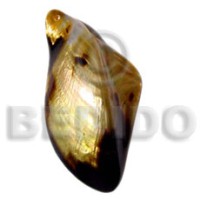 brownlip natural shaped polished pendant  varied