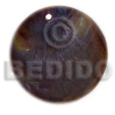 round tipay shell with black resin backing
