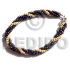 twisted 2 3mm coco pokalet black bleached combination