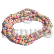 2 3mm coco pklt candy color 5 rows with center knot elastic