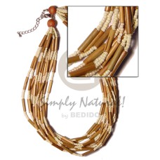 12 layer bamboo tube with cream glass