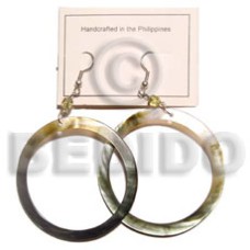 dangling black lip hoop earrings 50mm
