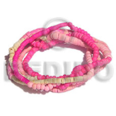 5 in one 2 3m pink tones coco pklt  heishe elastic